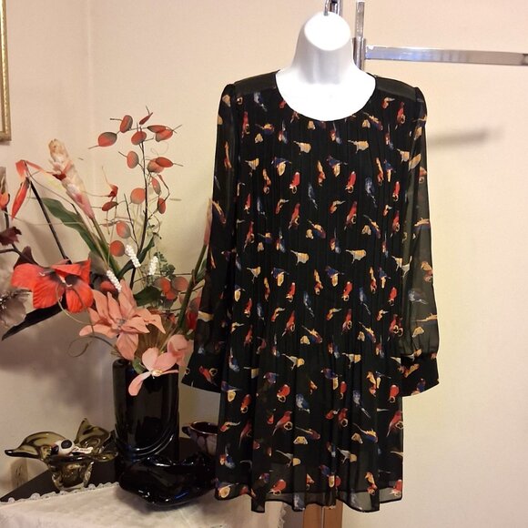 NWOT MINA UK Women’s Unique Design Well Tailored Pleated Lined Dress Size 10 - Picture 4 of 9